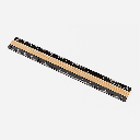 MIDORI Aluminium Wooden Ruler 15cm Black