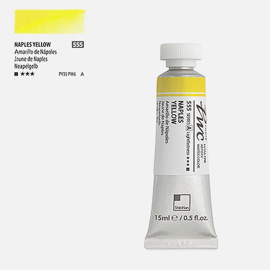 SHINHAN Premium Watercolor 15ml 555 Naples Yellow