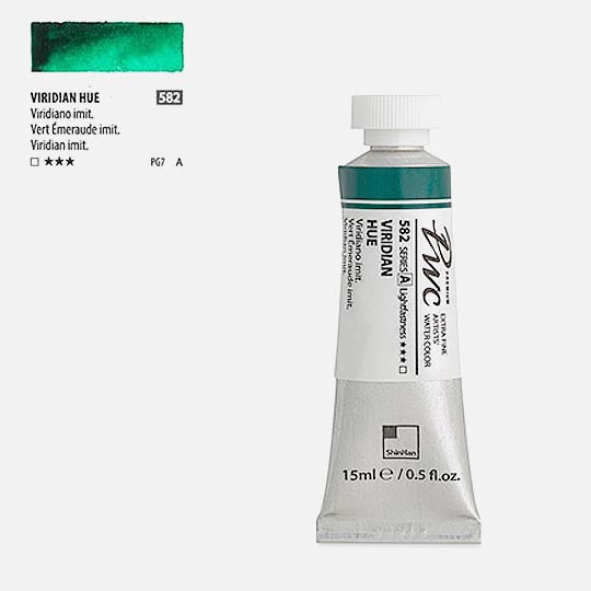 SHINHAN Premium Watercolor 15ml 582 Viridian Hue