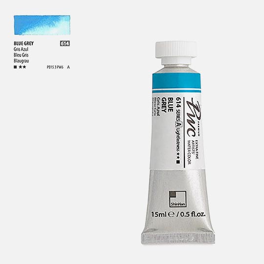 SHINHAN Premium Watercolor 15ml 614 Blue Grey