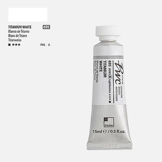 SHINHAN Premium Watercolor 15ml 695 Titanium White