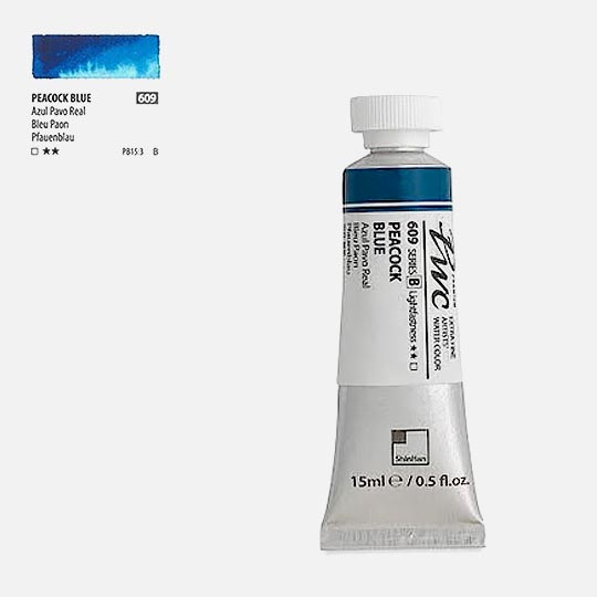 SHINHAN Premium Watercolor 15ml 609 Peacock Blue