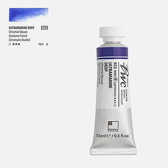 SHINHAN Premium Watercolor 15ml 622 Ultramarine Deep