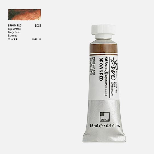 SHINHAN Premium Watercolor 15ml 668 Brown Red