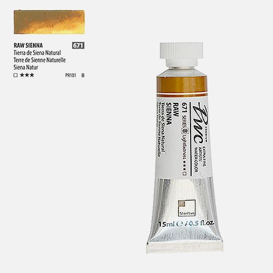 SHINHAN Premium Watercolor 15ml 671 Raw Sienna