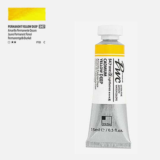 SHINHAN Premium Watercolor 15ml 547 Permanent Yellow Deep