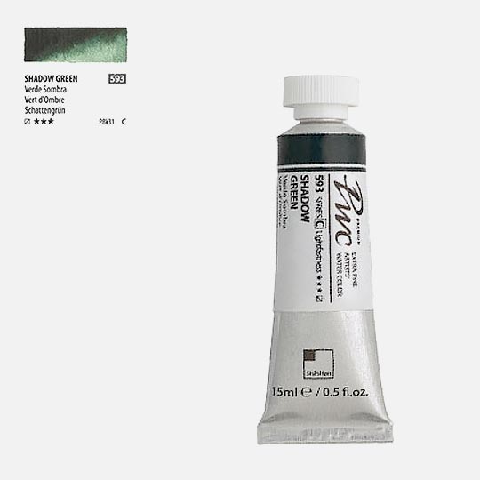 SHINHAN Premium Watercolor 15ml 593 Shadow Green