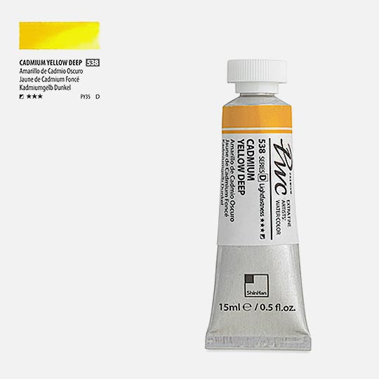 SHINHAN Premium Watercolor 15ml 538 Cadmium Yellow Deep
