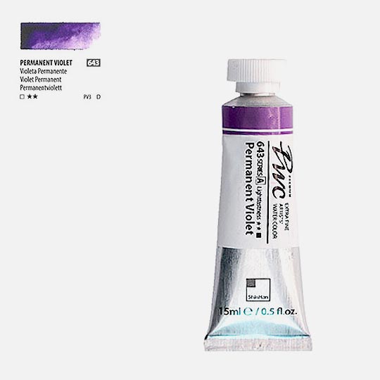 SHINHAN Premium Watercolor 15ml 643 Permanent Violet