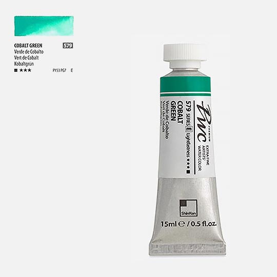 SHINHAN Premium Watercolor 15ml 579 Cobalt Green