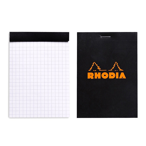 RHODIA Basics Notepad 80gsm Graph A6 x 80 Black