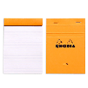RHODIA Basics Lined Notepad 80gsm A6 x 80 Orange