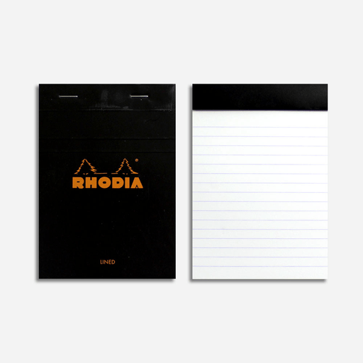 RHODIA Basics Notepad 80gsm Lined A6 x 80 Black