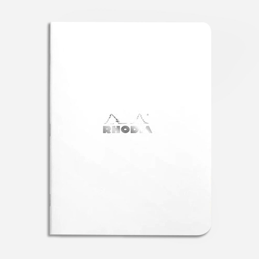 RHODIA Classic Stapled Notebook 80gsm Grid A5 x 48 White
