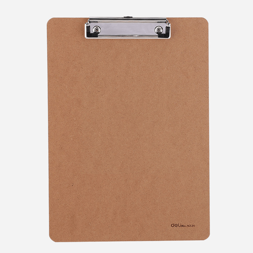 DELI MDF Wooden Clip Board A4