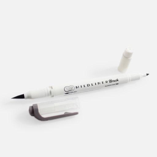 ZEBRA Mildliner Brush Marker Fluorescent Mild Dark Grey