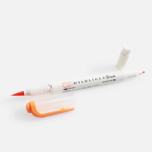 ZEBRA Mildliner Brush Marker Fluorescent Mild Apricot