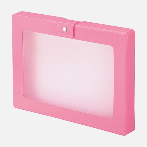 LIHIT LAB. Cube Fizz Hand Case A4 Pink
