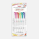 ZEBRA Mildliner Brush Marker Fluorescent Bright Set x 5