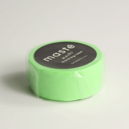 MASTE Washi Tape 15mm Solid Neon Light Green