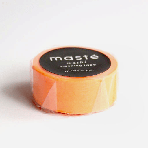 MASTE Washi Tape 15mm Solid Neon Orange