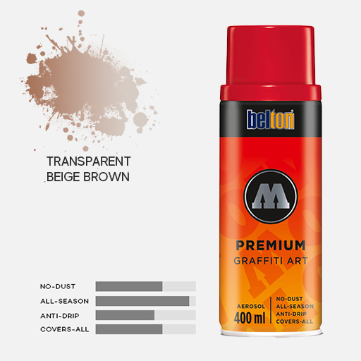 MOLOTOW Premium Spray Paint 400ml 247 Transparent Beige Brown