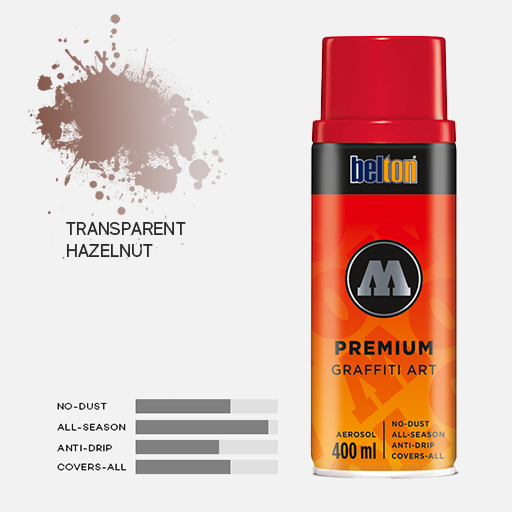 MOLOTOW Premium Spray Paint 400ml 246 Transparent Hazelnut