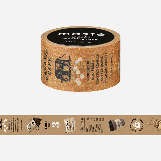 MASTE Washi Tape (W)15mm x (L)7m CIty Cafe