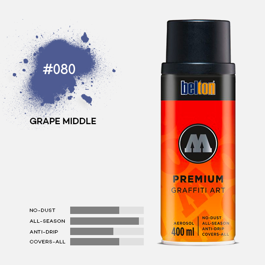 MOLOTOW Premium Spray Paint 400ml 080 Grape Middle