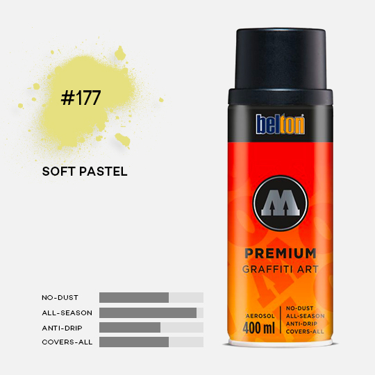 MOLOTOW Premium Spray Paint 400ml 177 Soft Pastel