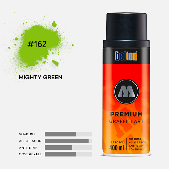MOLOTOW Premium Spray Paint 400ml 162 Mighty Green