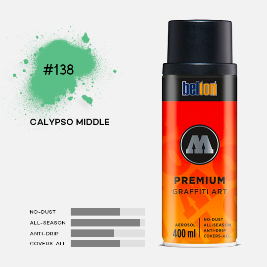 MOLOTOW Premium Spray Paint 400ml 138 Calypso Middle