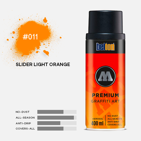 MOLOTOW Premium Spray Paint 400ml 011 Light Orange