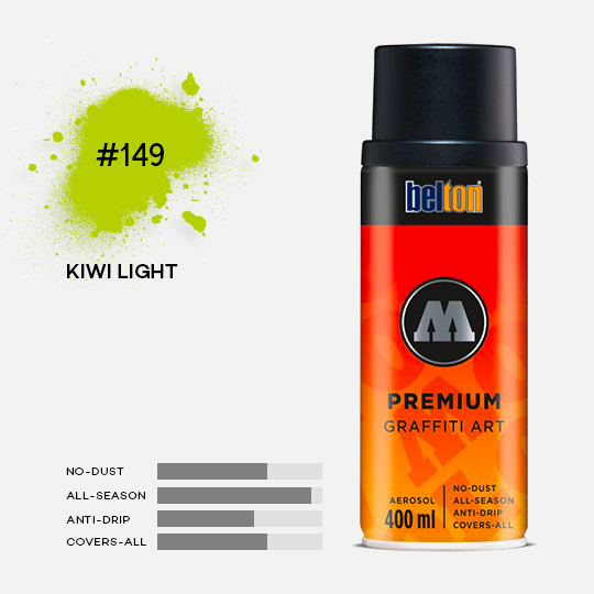 MOLOTOW Premium Spray Paint 400ml 149 Kiwi Light