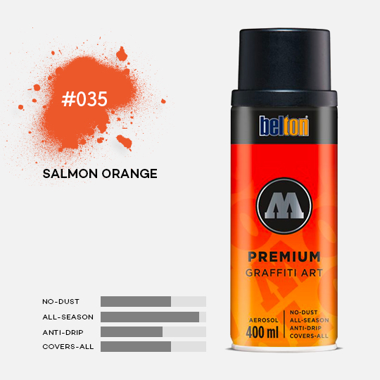 MOLOTOW Premium Spray Paint 400ml 035 Salmon Orange