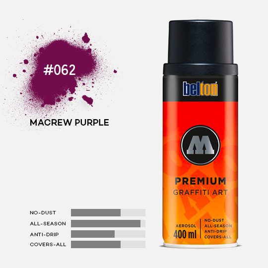 MOLOTOW Premium Spray Paint 400ml 062 MACrew Purple