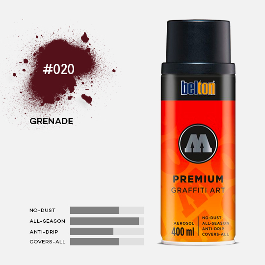 MOLOTOW Premium Spray Paint 400ml 020 Garnet