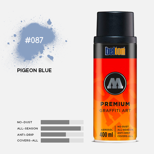 MOLOTOW Premium Spray Paint 400ml 087 Pigeon Blue
