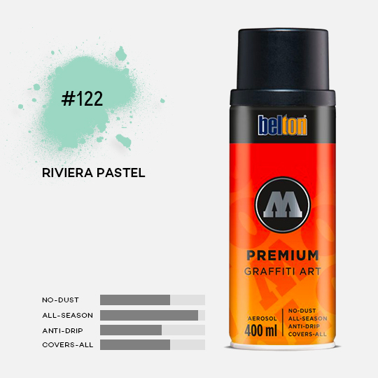 MOLOTOW Premium Spray Paint 400ml 122 Riviera Pastel