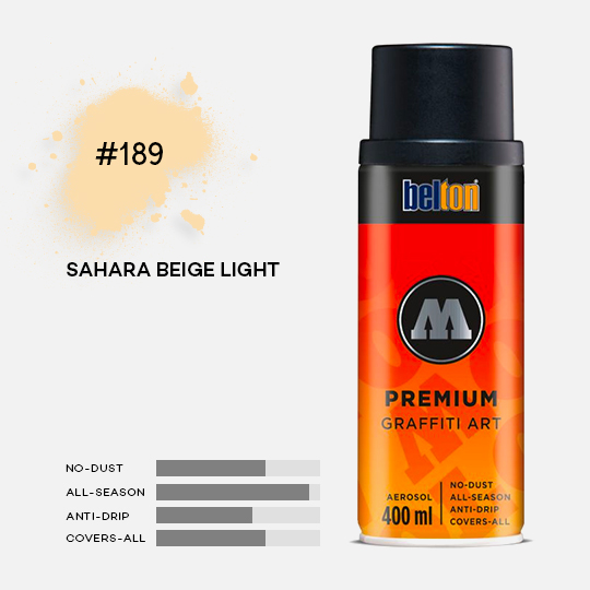 MOLOTOW Premium Spray Paint 400ml 189 Sahara Beige Light