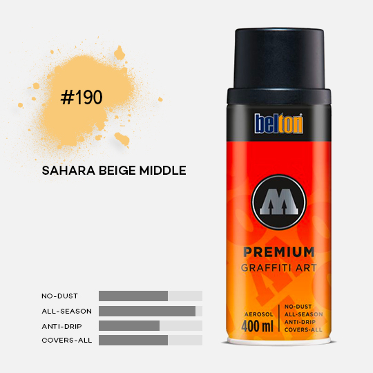 MOLOTOW Premium Spray Paint 400ml 190 Sahara Beige Middle