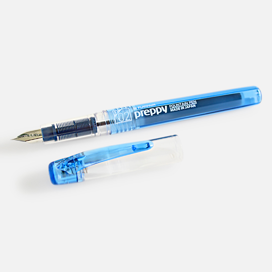PLATINUM Preppy Blue Black Fountain Pen Extra Fine