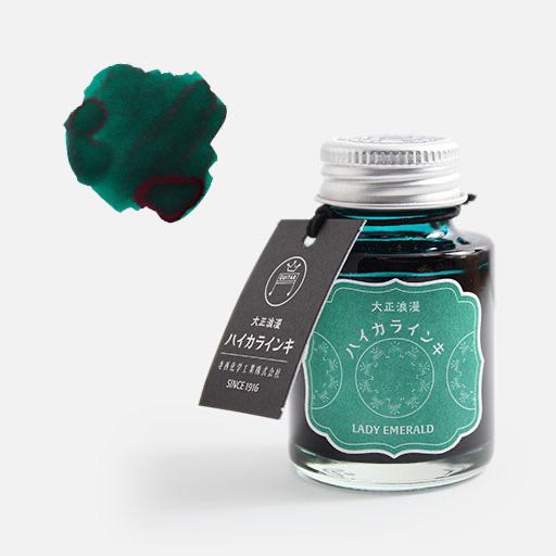 TERANISHI Taisho Roman Fountain Pen Ink 40ml Lady Emerald