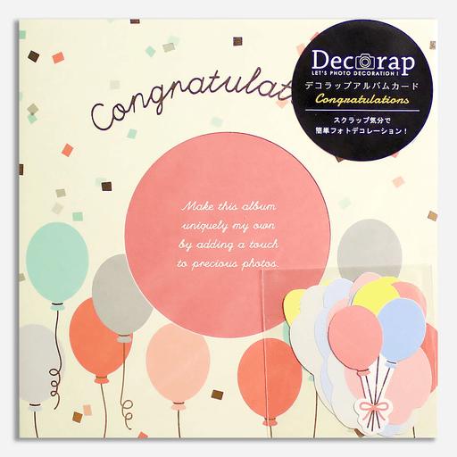 MARK'S Decorap Album Card Congratulations Red