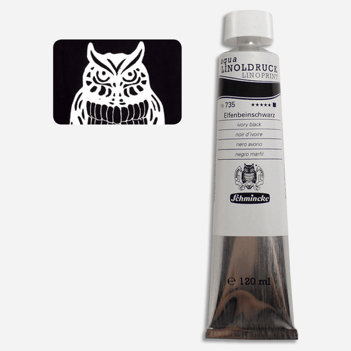 SCHMINCKE Aqua Linoprint Ink 120ml Ivory Black