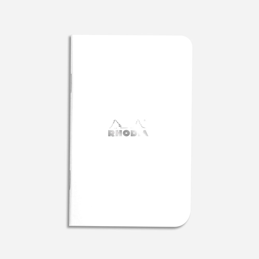 RHODIA Classic Stapled Notebook 80gsm Grid A7 x 24 White
