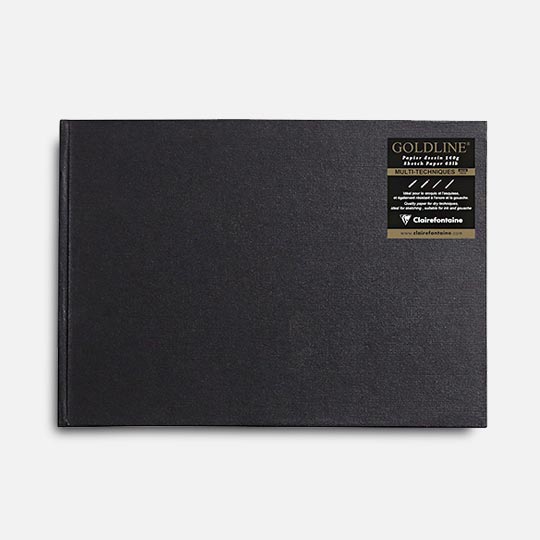 CLAIREFONTAINE Goldline White Sketch Paper Book 140gsm Landscape A5 x 64