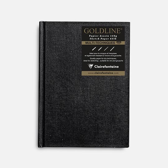 CLAIREFONTAINE Goldline Ivory Sketch Paper Book 140gsm Portrait A6 x 64