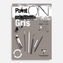 CLAIREFONTAINE Paint On Grey Mixed Media Paper Pad 250gsm A3 x 30