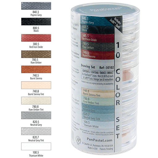 PANPASTEL Artist Pastel Drawing Set x 10